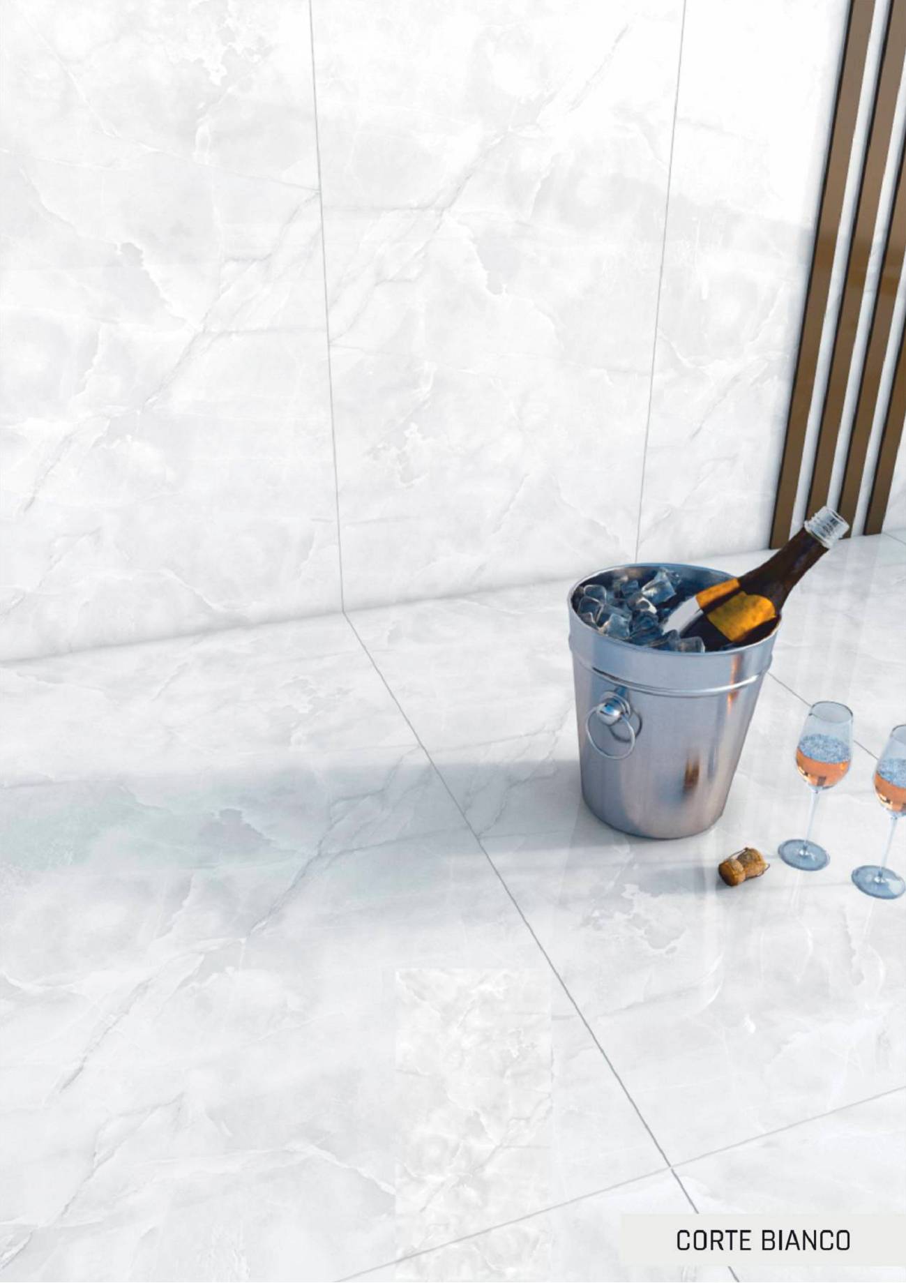 Керамогранит 600x1200 Maimoon Ceramica Glossy Corte Bianco