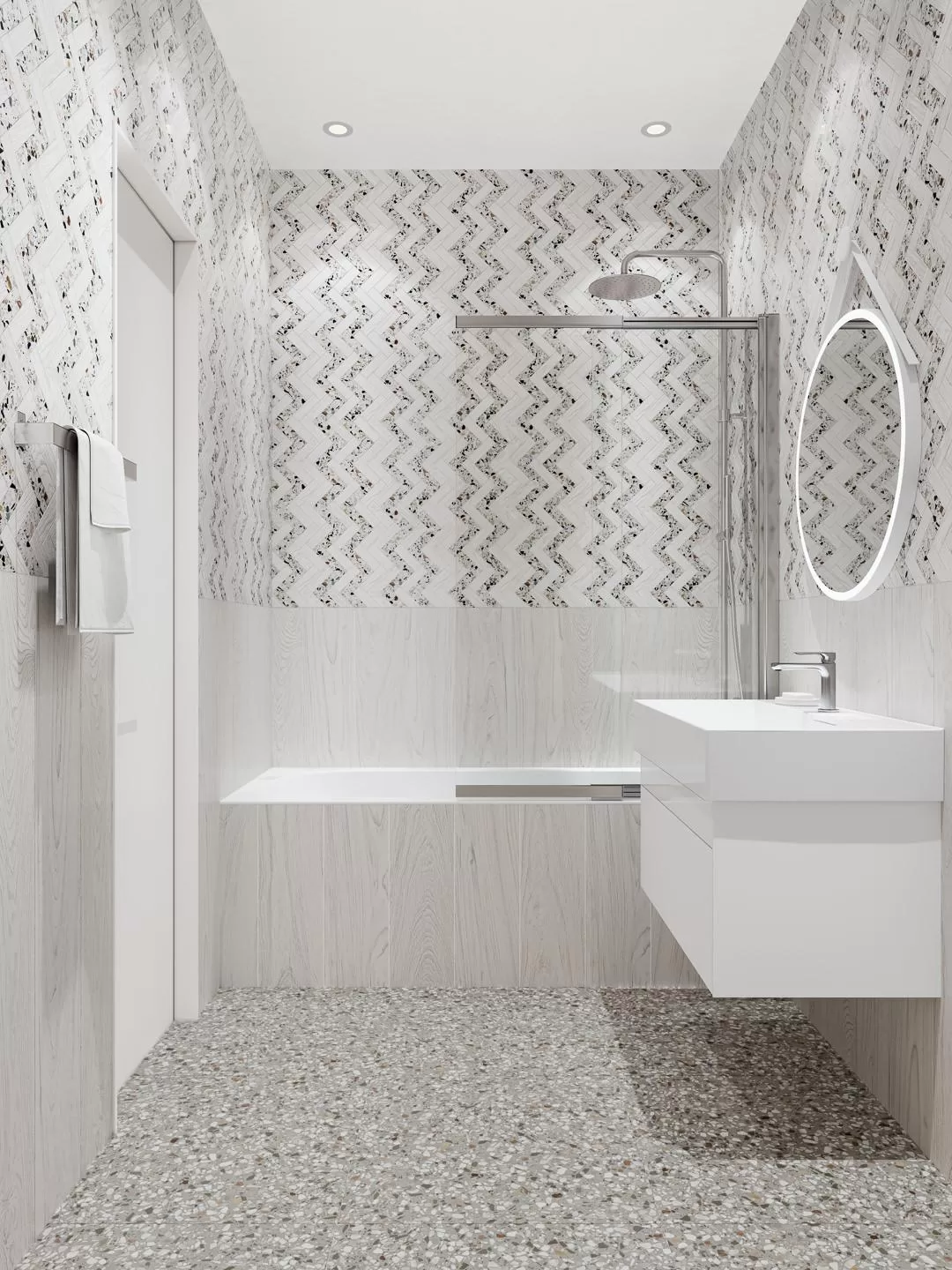 Керамогранит 200x1195 Kerama Marazzi Монтиони белый