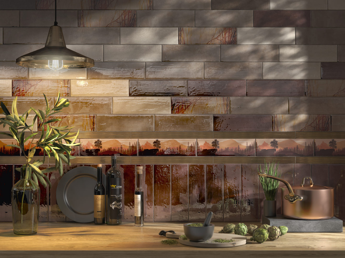 Керамическая плитка 85x285 Kerama Marazzi Тракай бордо