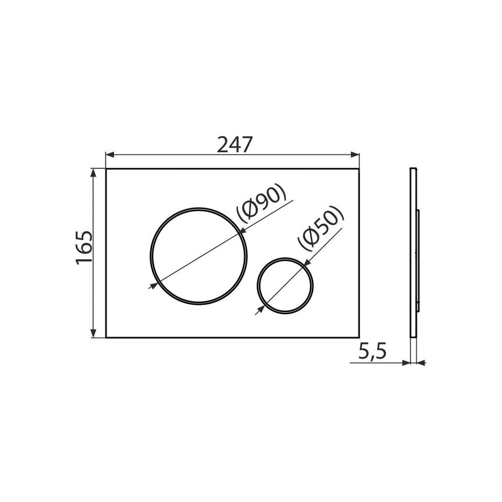 Кнопка для инсталляции Alcaplast белый M670