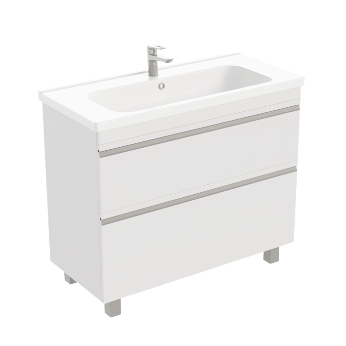 Напольная тумба Laparet Venus 100 белый глянец, LVE-WFCAB-100-01 (выставочный образец)