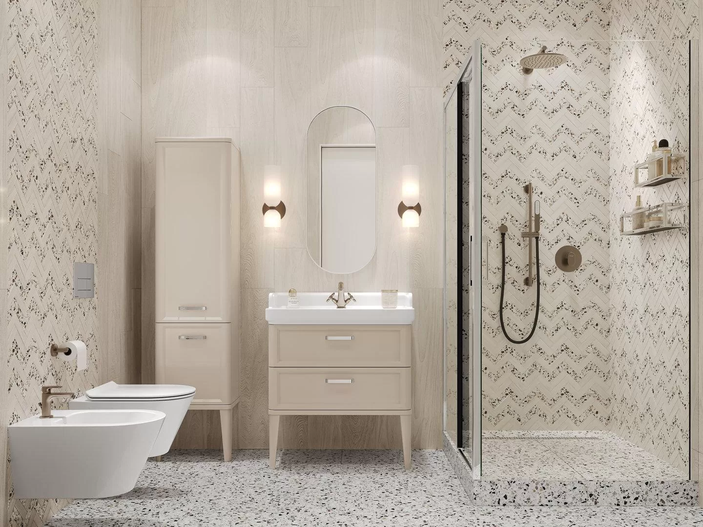 Керамогранит 200x1195 Kerama Marazzi Монтиони миндальный