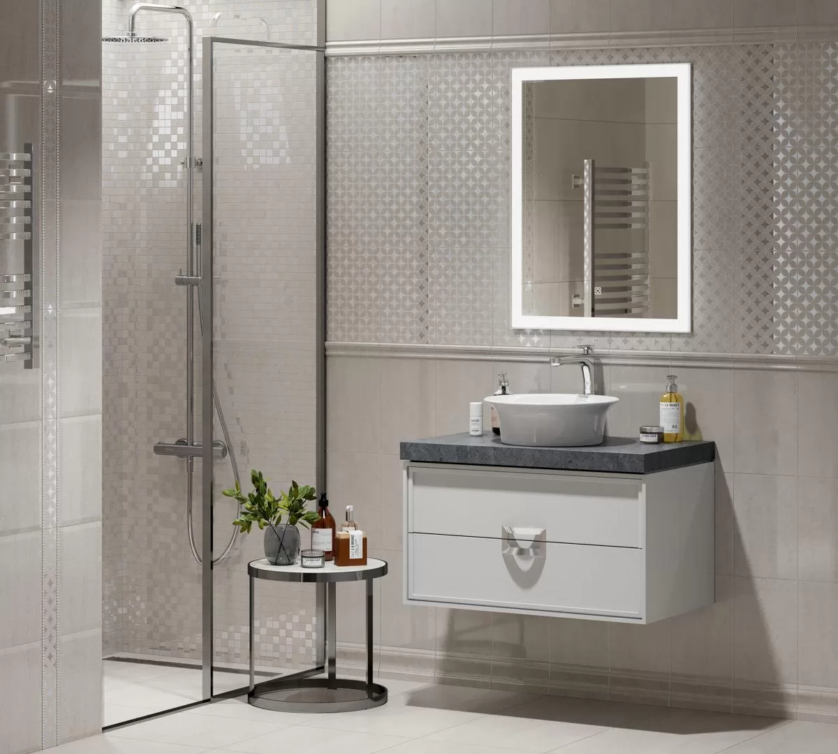 Керамогранит 402x402 Kerama Marazzi Туф (Травертин) бежевый светлый