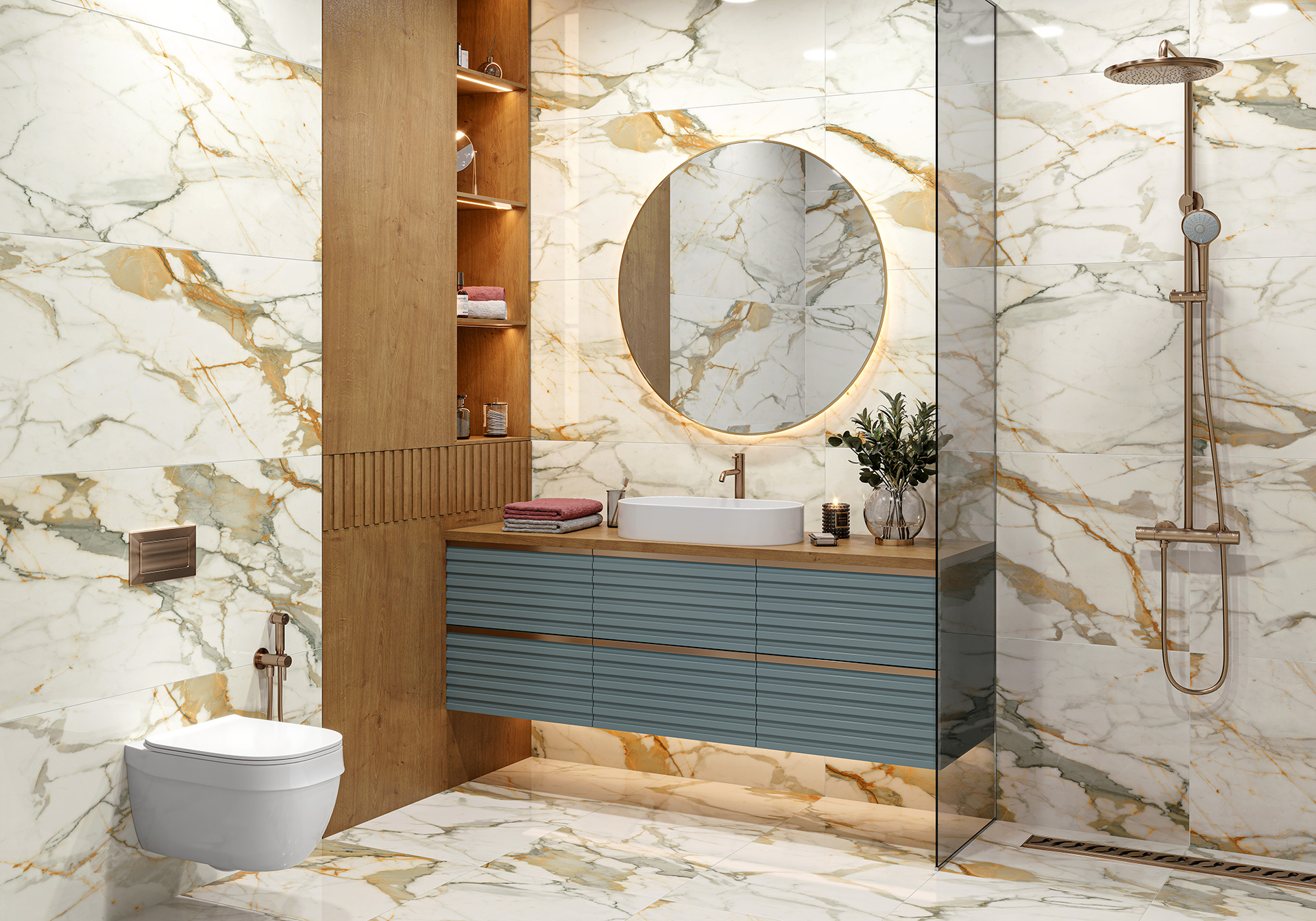 Керамогранит 600x1200 LCM Calacatta Borghini 60120CBO55P