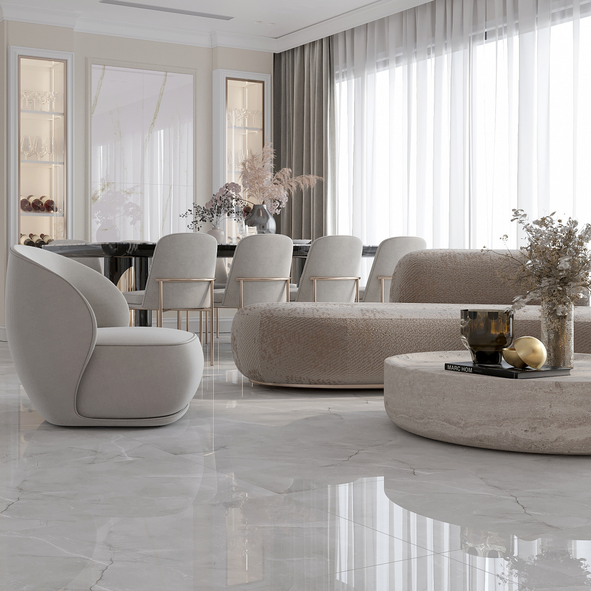 Керамогранит 600x600 Absolut Gres Armani Silver