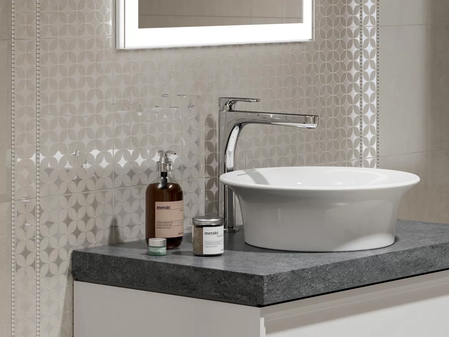 Керамогранит 402x402 Kerama Marazzi Туф (Травертин) бежевый светлый