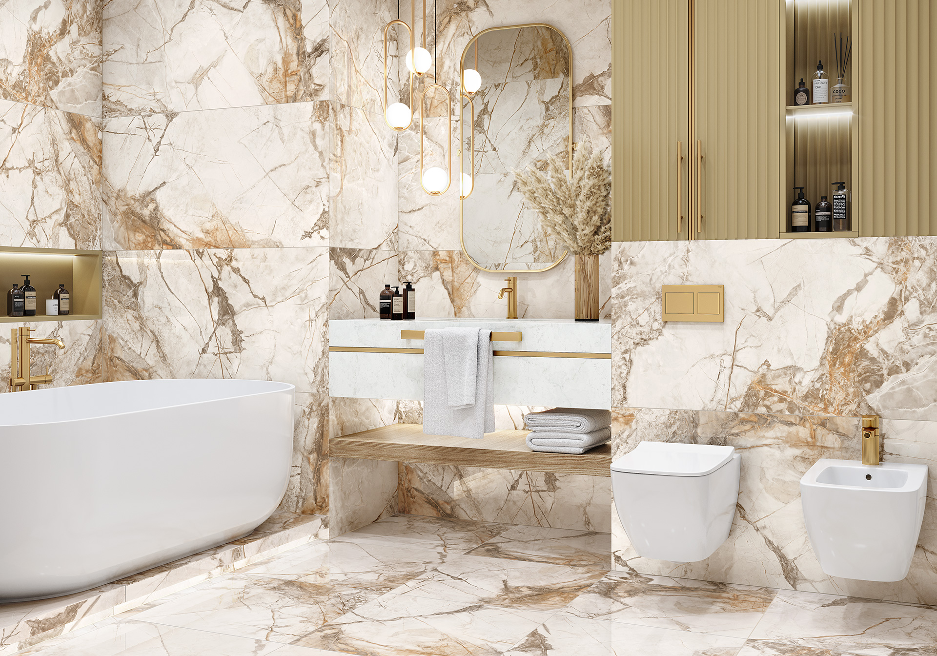 Керамогранит 600x1200 LCM Skyros Gold 60120SKY21P