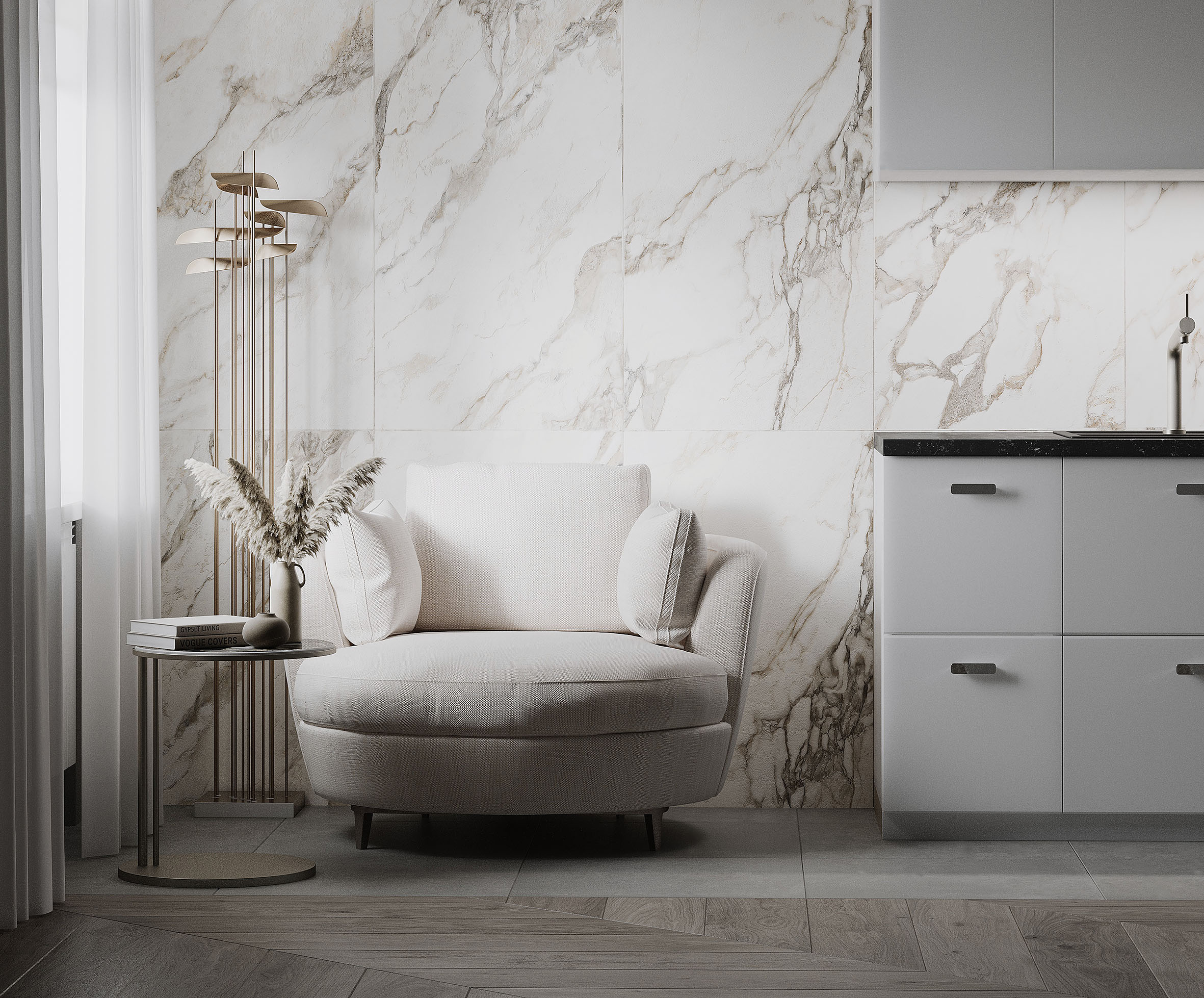 Керамогранит 600x600 Laparet Calacatta Bronze