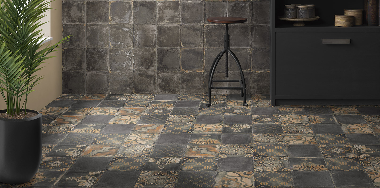 Керамогранит 200x200 Mainzu Scudo Nero