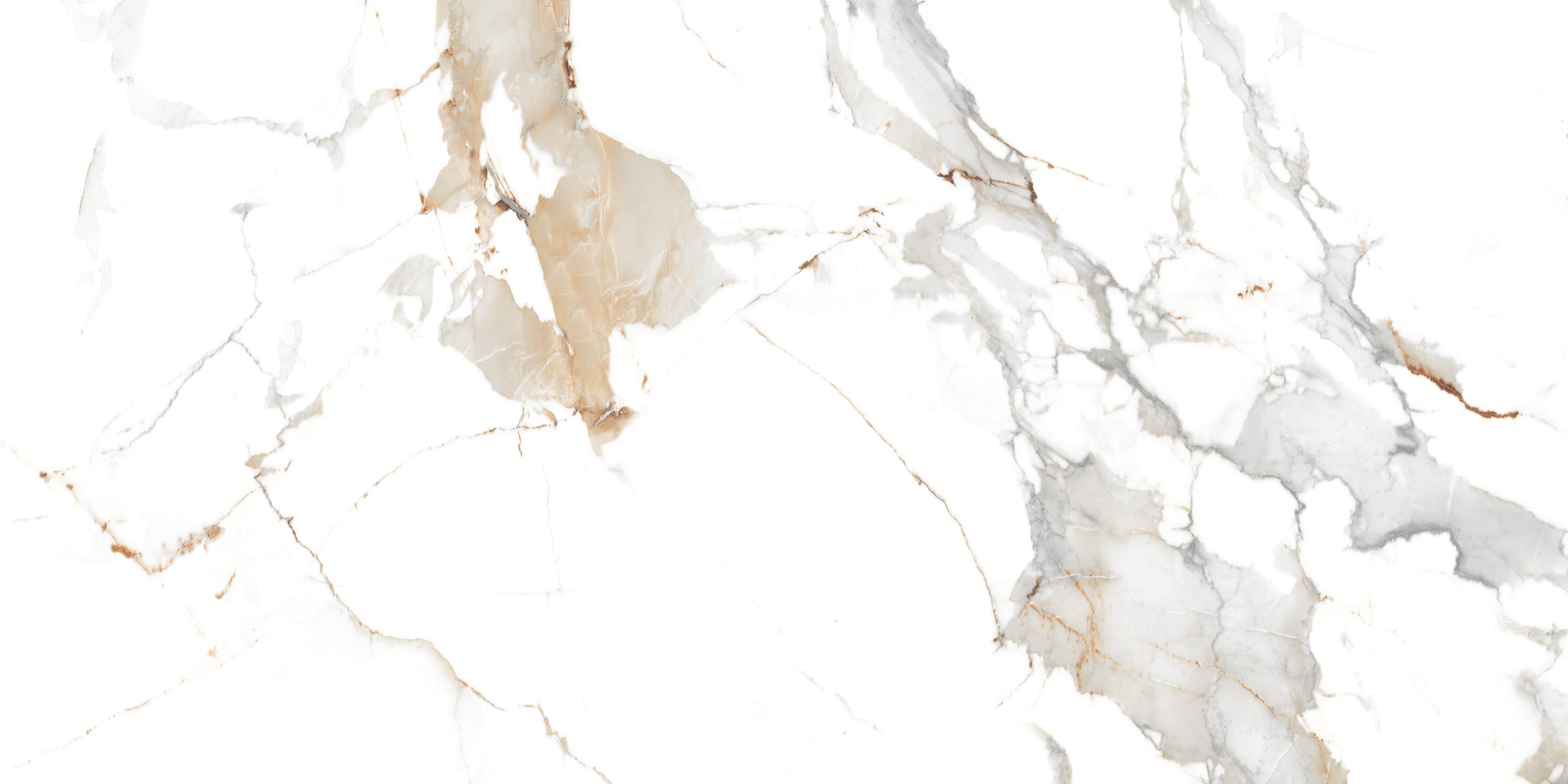 Керамогранит 600x1200 Maimoon Ceramica Glossy Statuario Cafe Gold