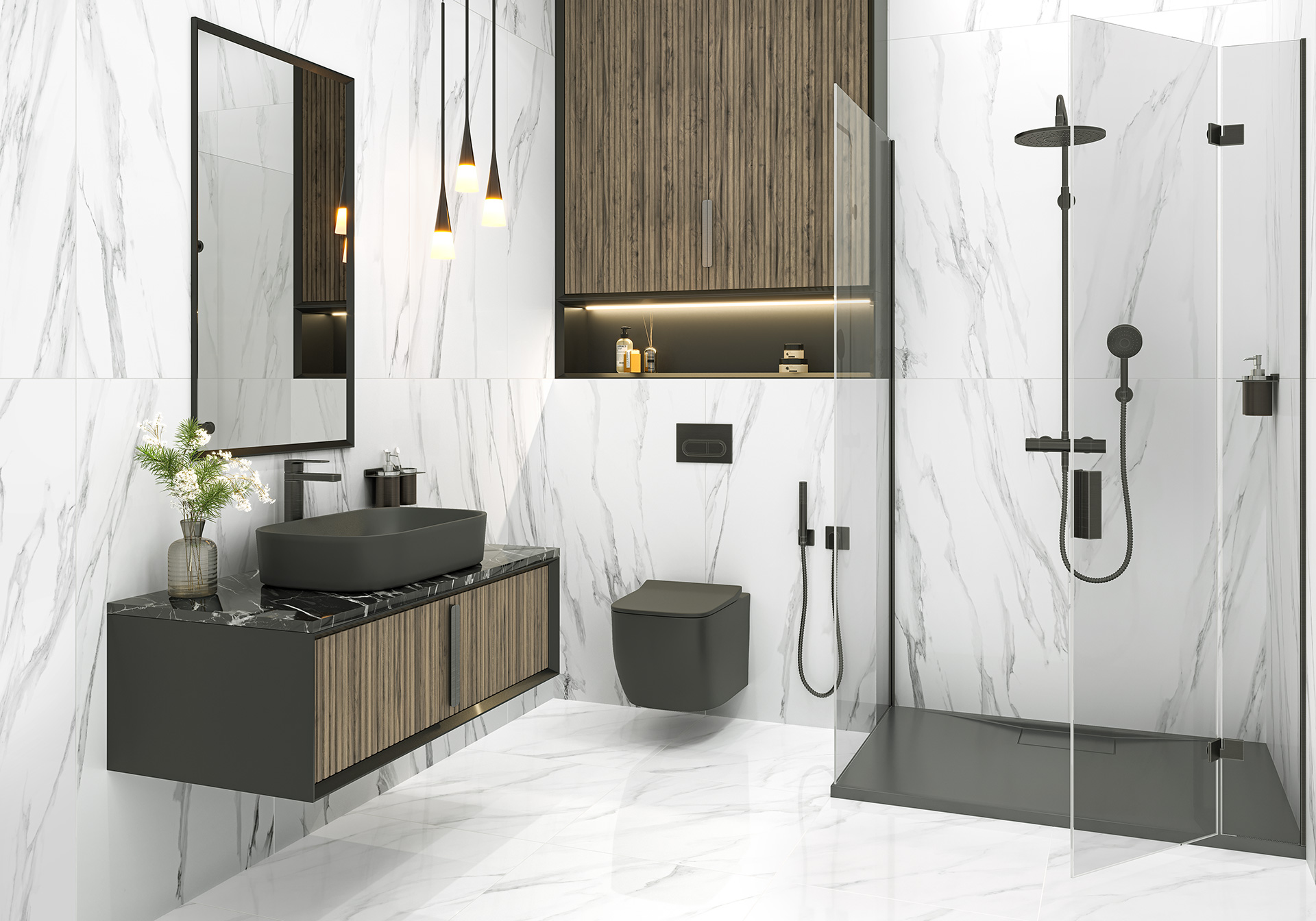 Керамогранит 600x1200 LCM Statuario Silver 60120STA15P