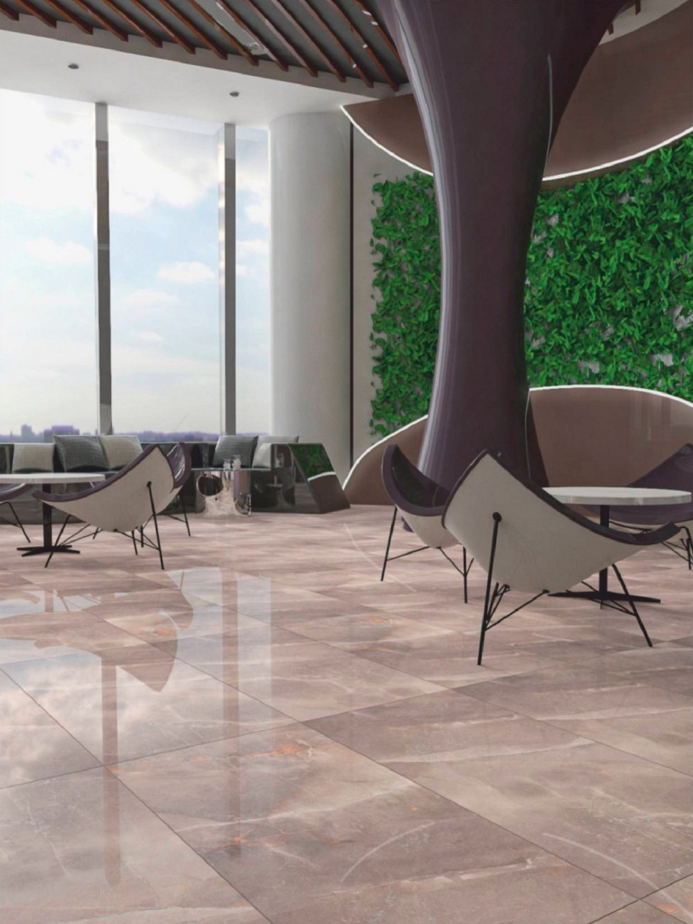 Керамогранит 600x1200 Maimoon Ceramica Glossy Grand Pulpis Choco