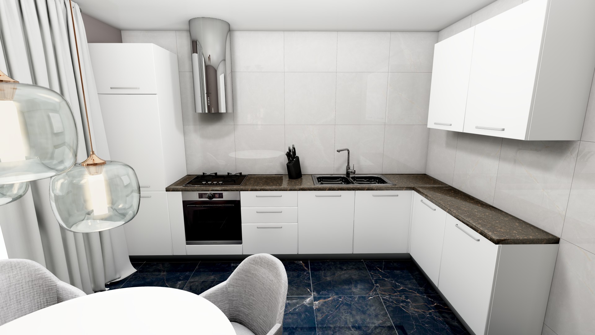 Керамогранит 600x600 Farro Ceramics Costa Black high glossy