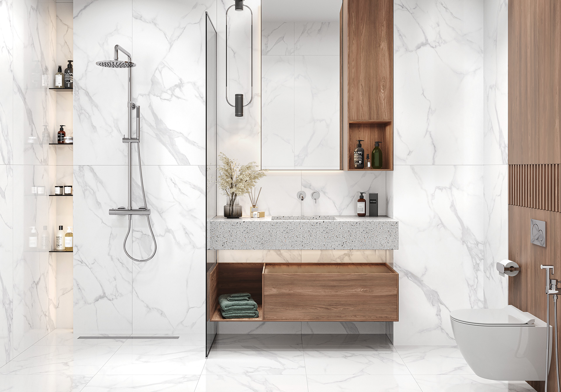 Керамогранит 600x1200 LCM Dallas Silver 60120DLL15P