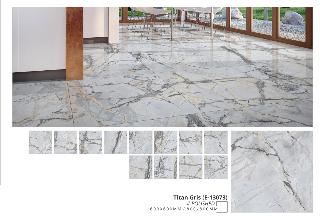 Керамогранит 600x600 Farro Ceramics Titan Gris polished