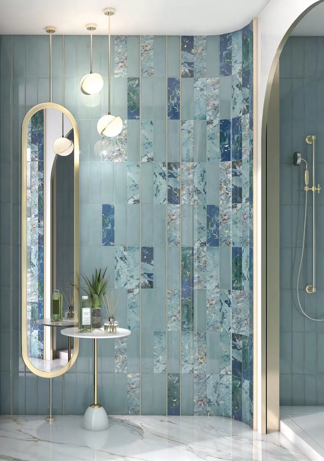Керамическая плитка 85x285 Kerama Marazzi Дарсена голубой