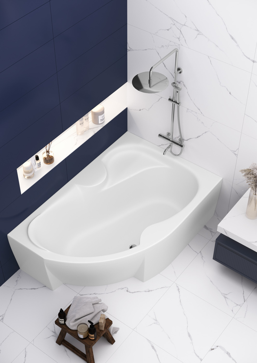 Ванна акриловая Bonito Home Arizona Super 170x105 левая с ножками, BH-AR-102-170L/Su