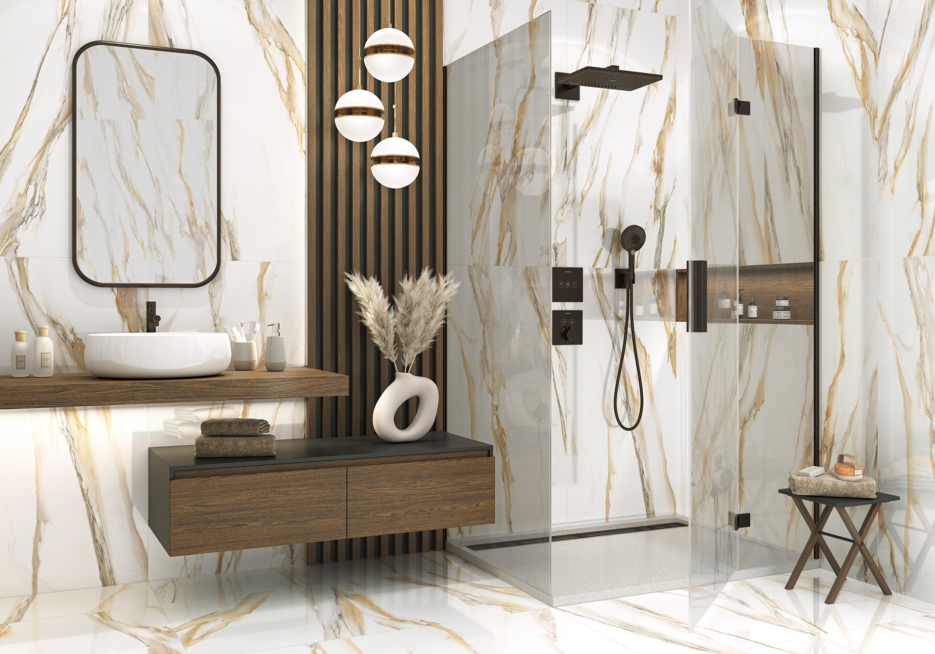 Керамогранит 600x1200 LCM Statuario Bronze 60120STA31P