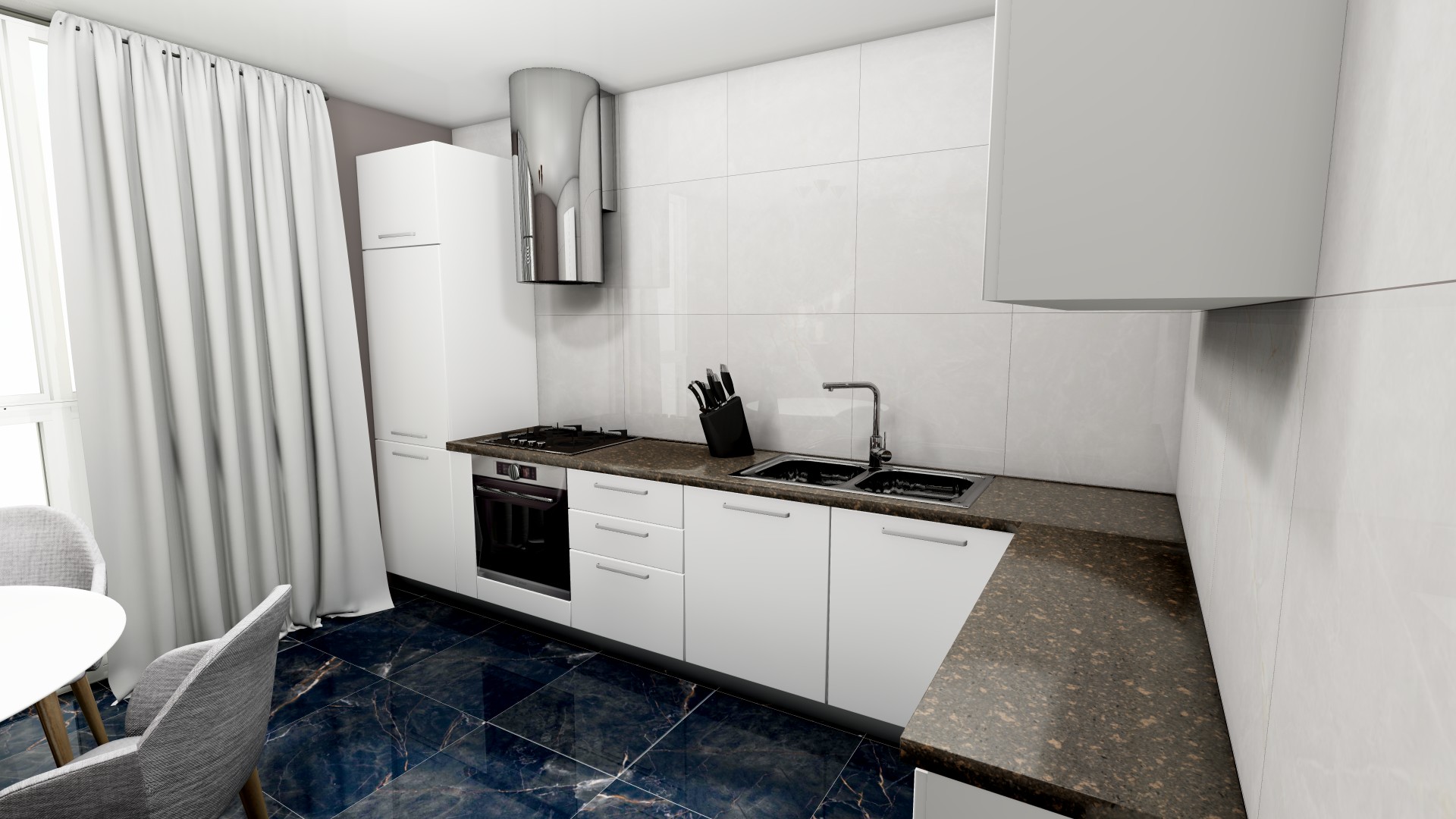 Керамогранит 600x600 Farro Ceramics Costa Black high glossy