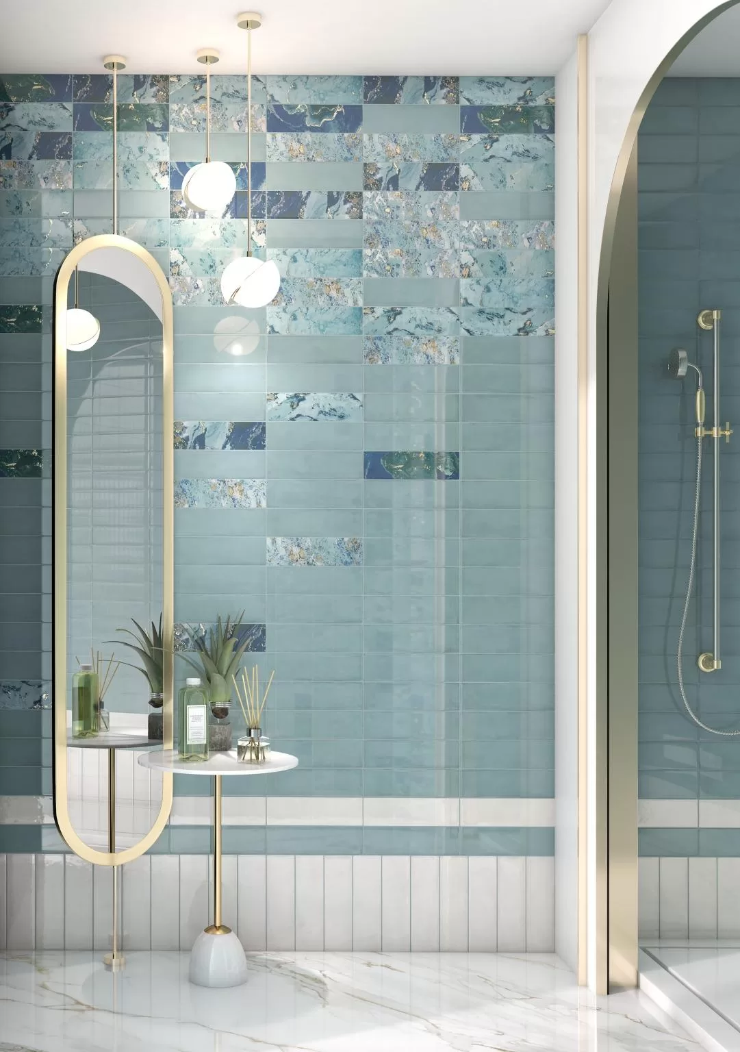 Керамическая плитка 85x285 Kerama Marazzi Дарсена голубой
