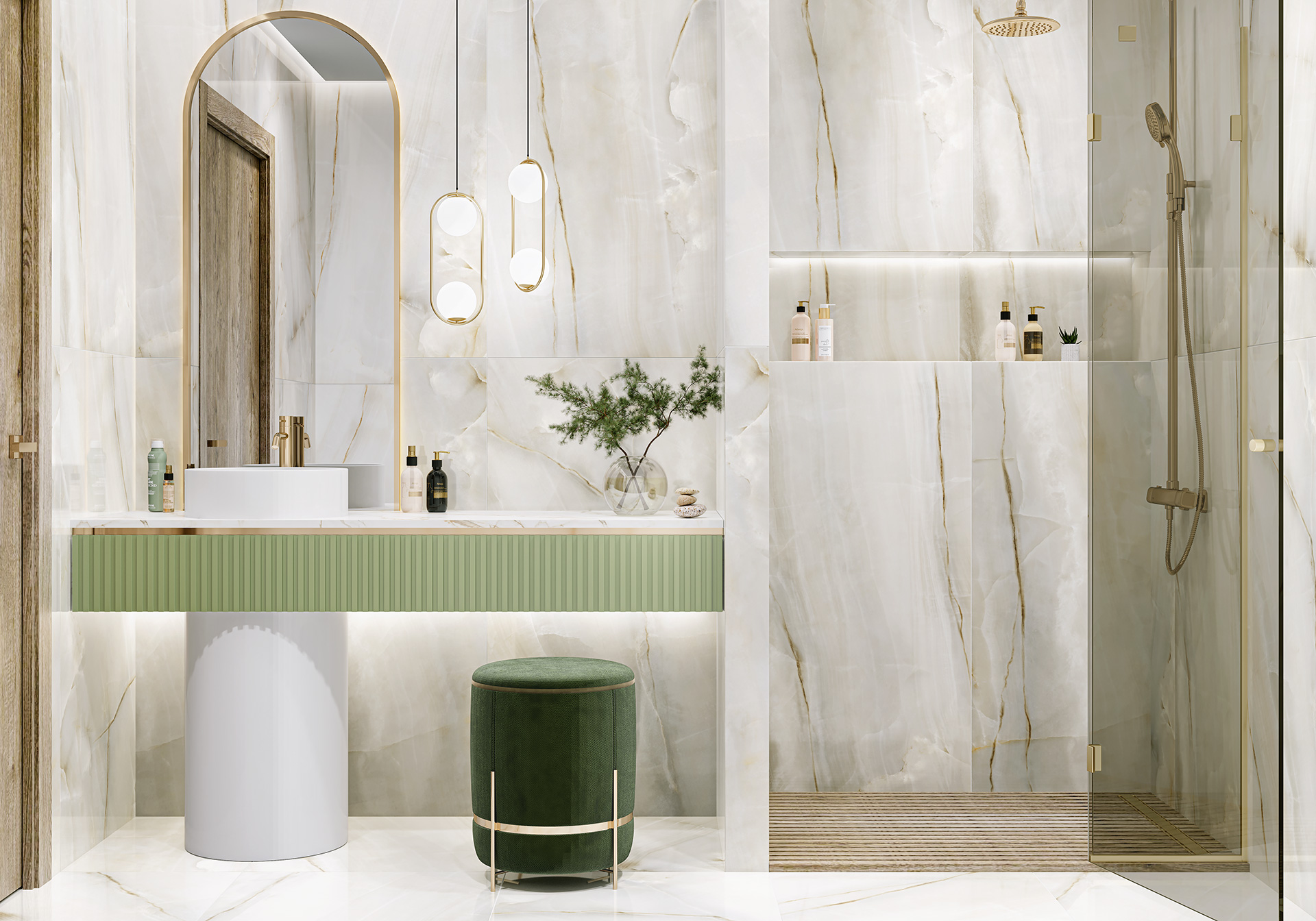 Керамогранит 600x1200 LCM Onyx Smoke Light 60120OSM00P