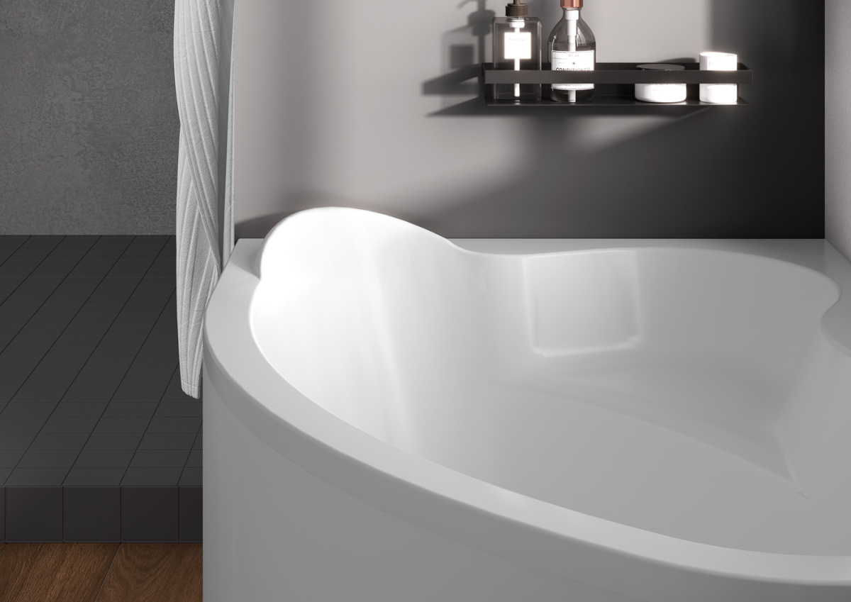 Ванна акриловая Bonito Home Rosa 170x110 левая, с ножками Standard BH-RA-101-170L/St