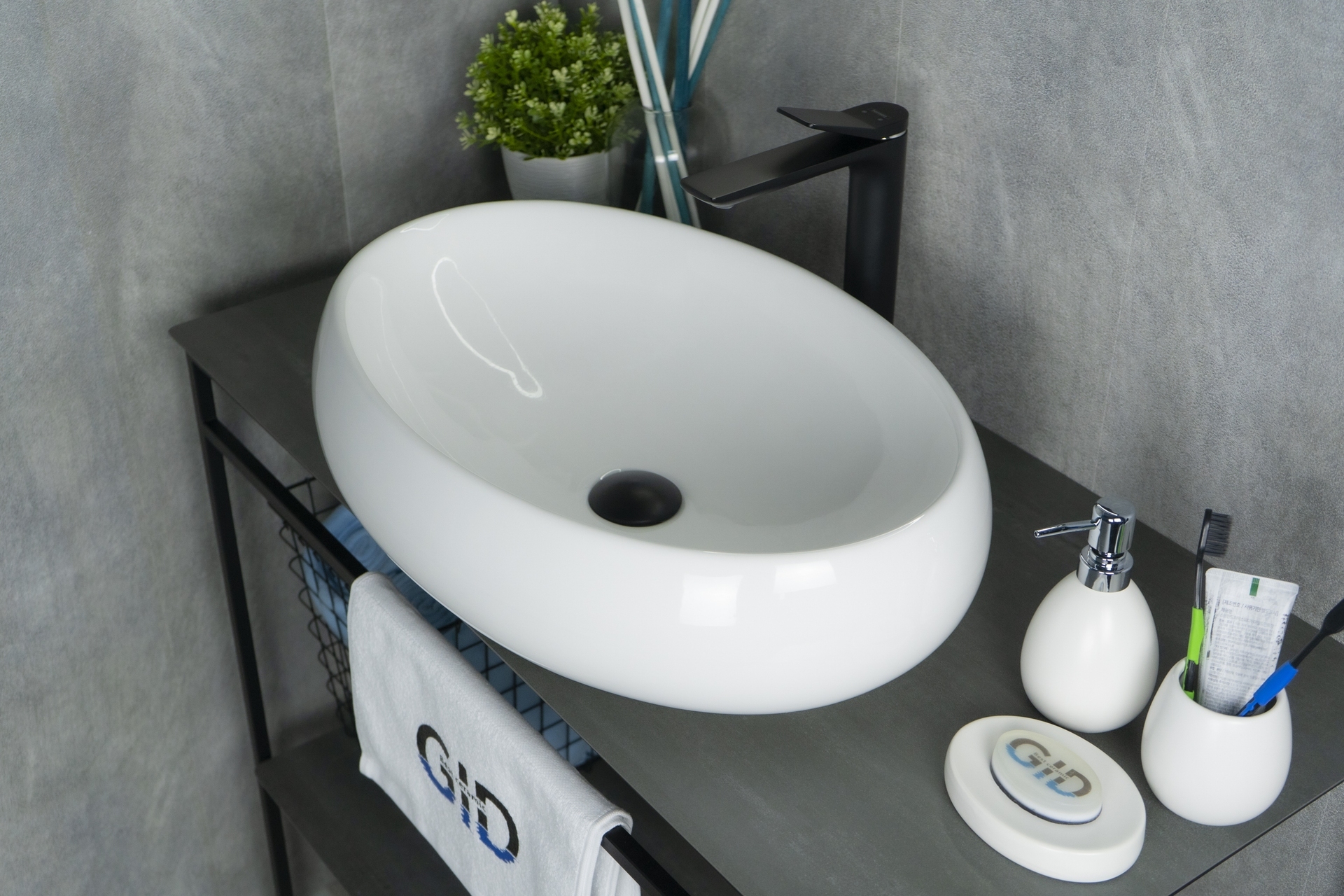 Накладная белая раковина для ванной Gid N9030a — изображение 2