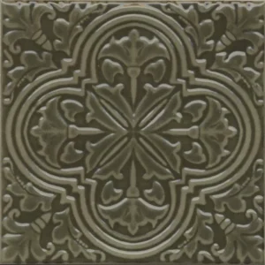 Декор Фес зелёный глянцевый 15x15x0,77